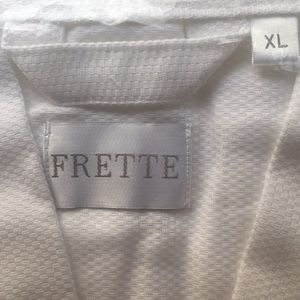 NWT Frette white waffle kimono robe unisex XL
